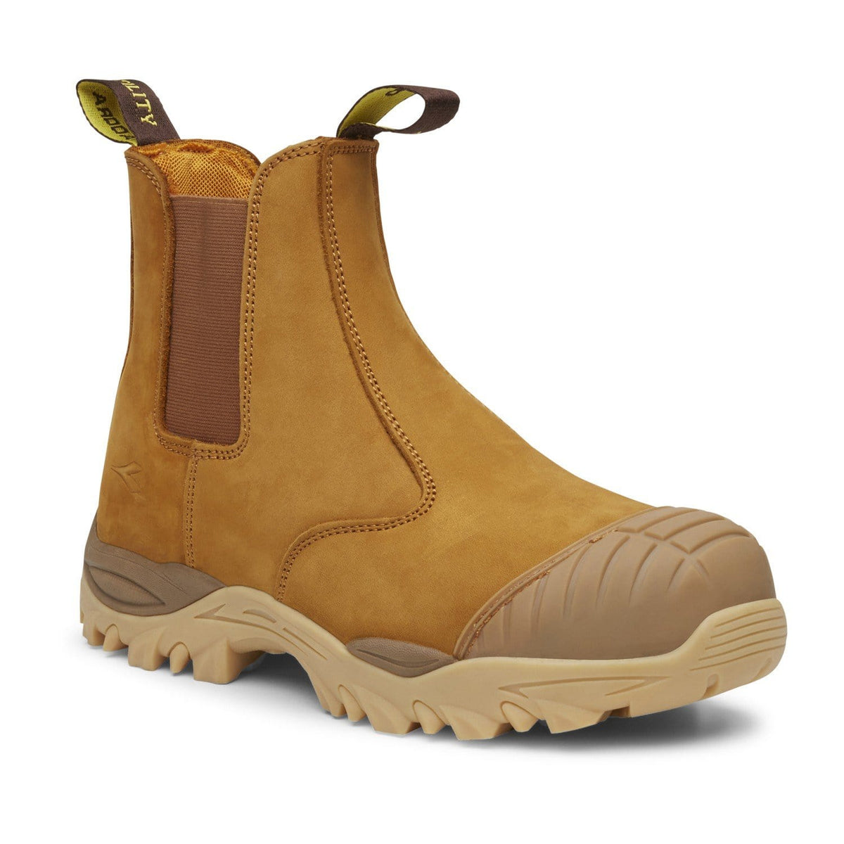 wheat craze slip on work boots