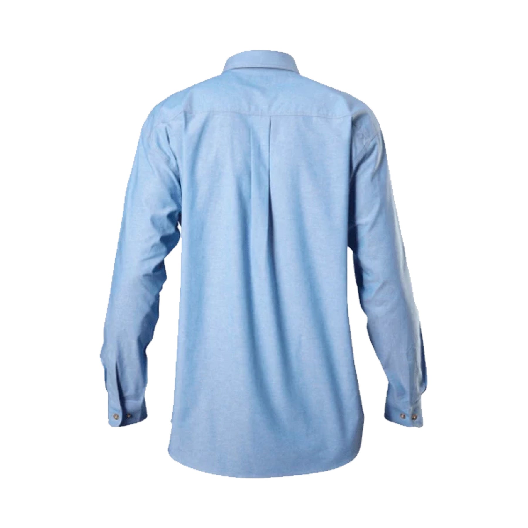 chambray long sleeve cotton shirt back view
