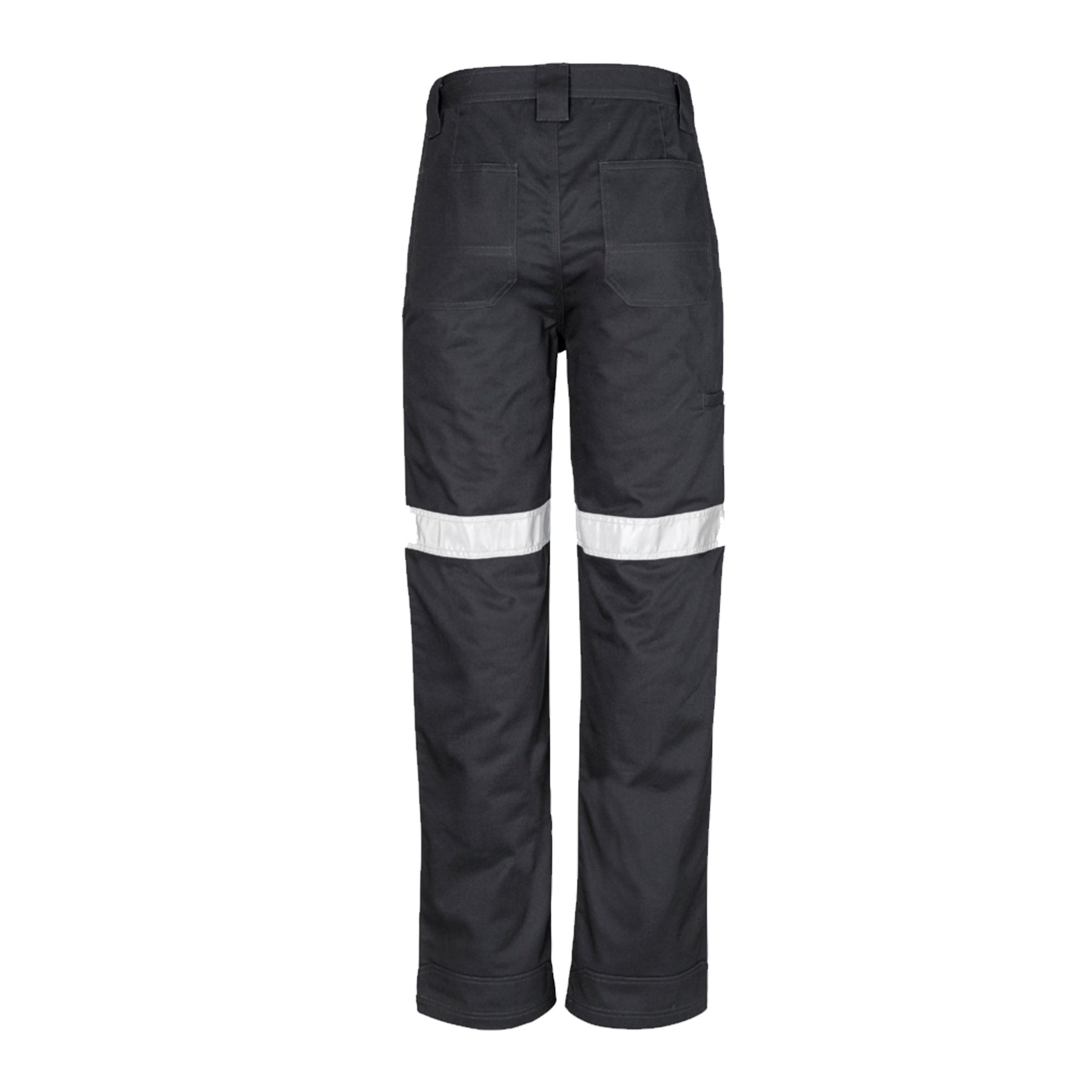 back of mens taped utility pant in black