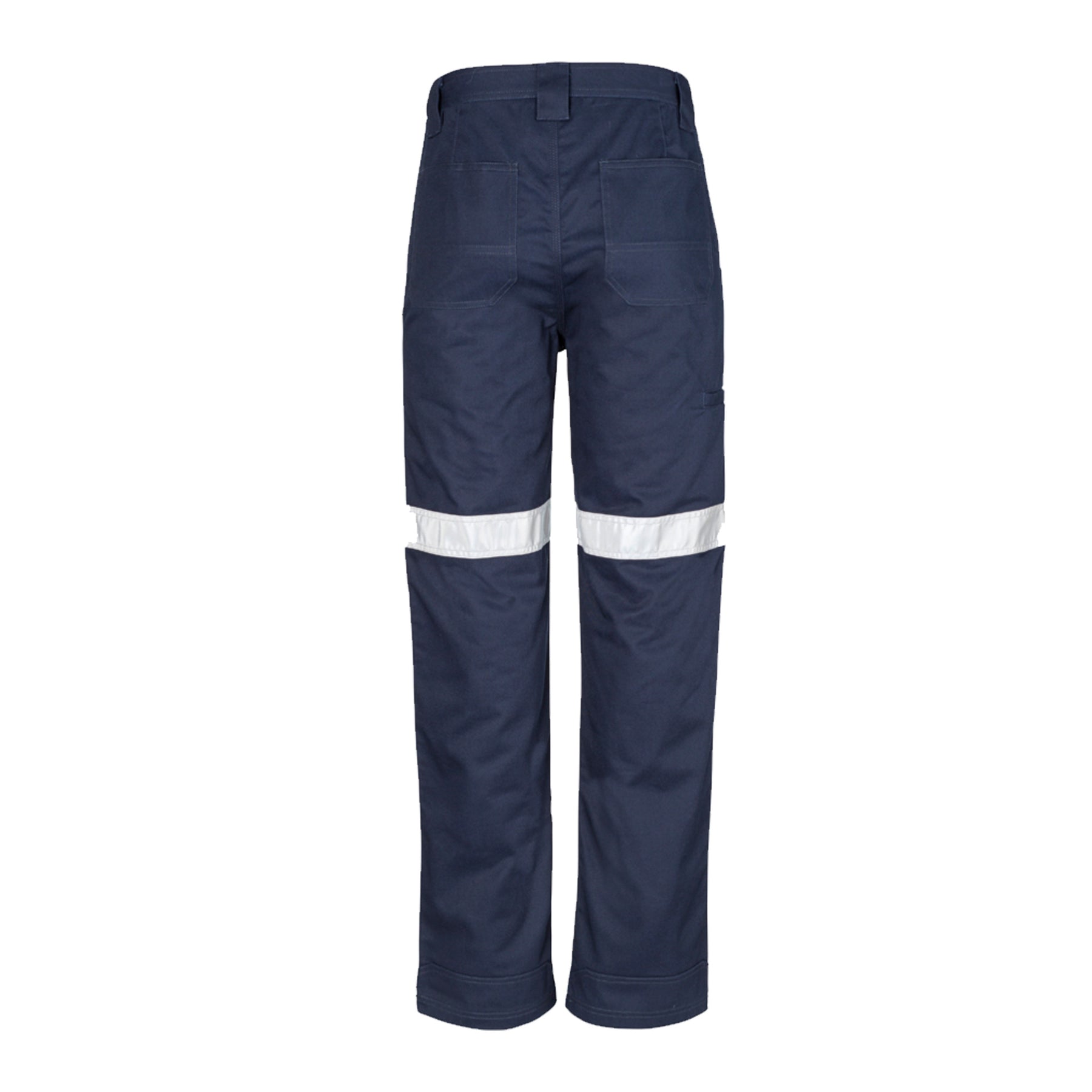 back of mens taped utility pant in navy